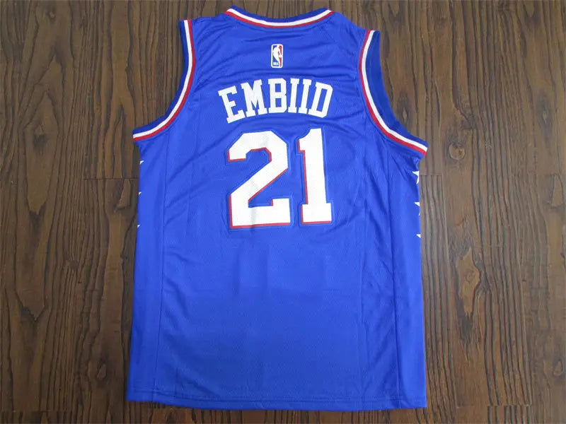Philadelphia 76ers Joel Embiid NO.21 basketball Jersey mySite