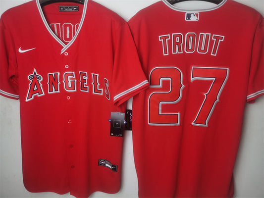 Adult Los Angeles Angels Mike Trout NO.27 baseball Jerseys mySite