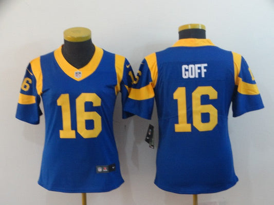 Women's Los Angeles Rams Jared Goff NO.16 Football Jerseys mySite