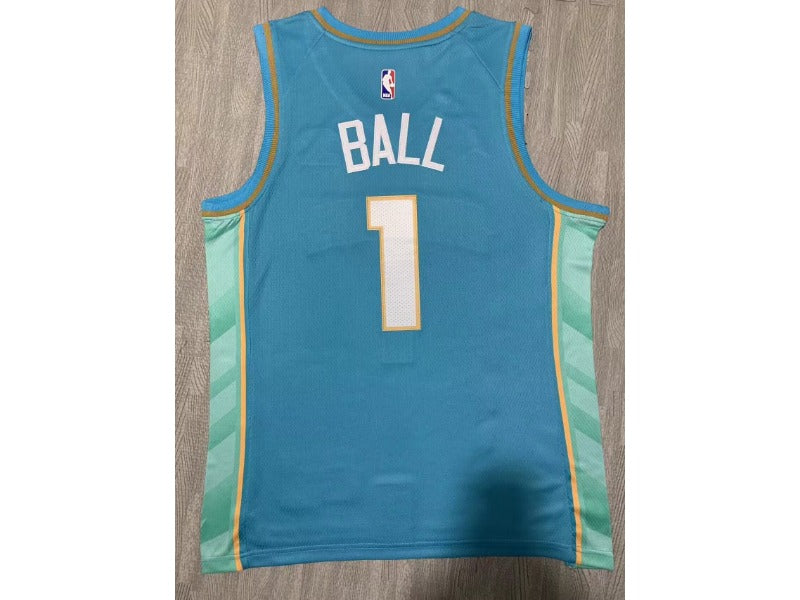 Charlotte Hornets LiAngelo Ball NO.1 Basketball Jersey city version mySite