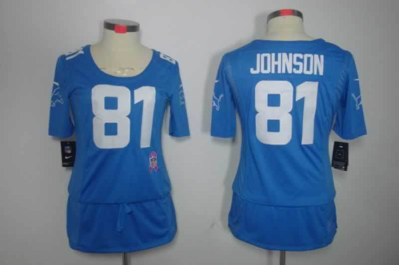 Women's Detroit Lions Calvin Johnson NO.81 Football Jerseys mySite