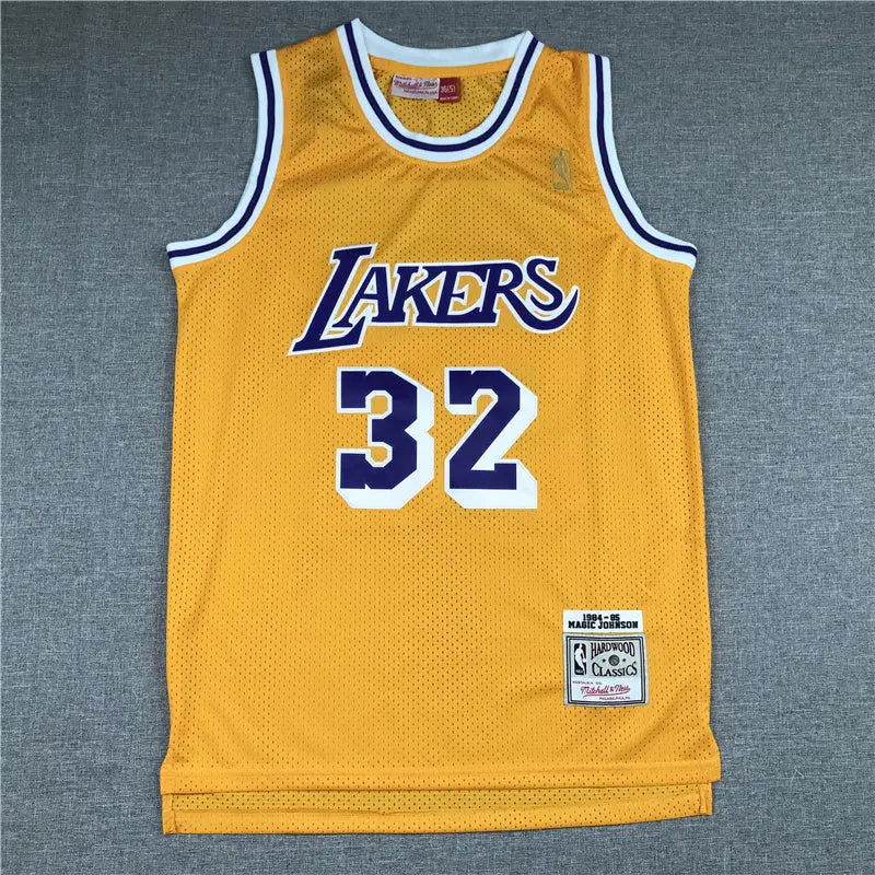 Kids Los Angeles Lakers Magic Johnson NO.32 Basketball Jersey jerseyworlds