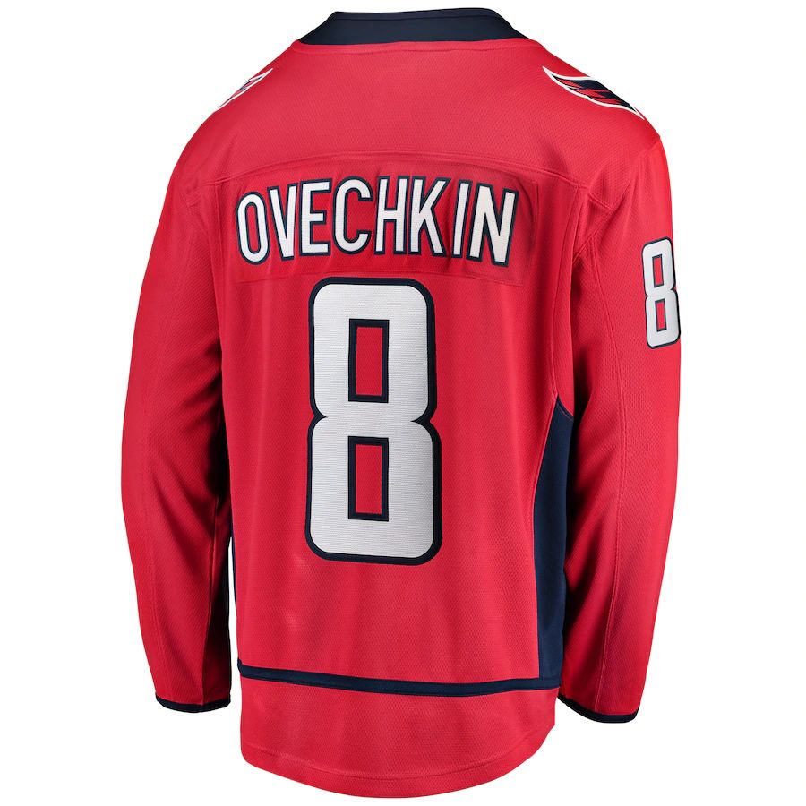 W.Capitals #8 Alex Ovechkin Fanatics Branded Breakaway Player Jersey Red Stitched American Hockey Jerseys mySite