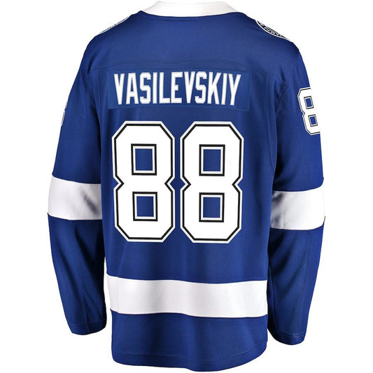 TB.Lightning #88 Andrei Vasilevskiy Fanatics Branded Home Premier Breakaway Player Jersey Blue Stitched American Hockey Jerseys mySite