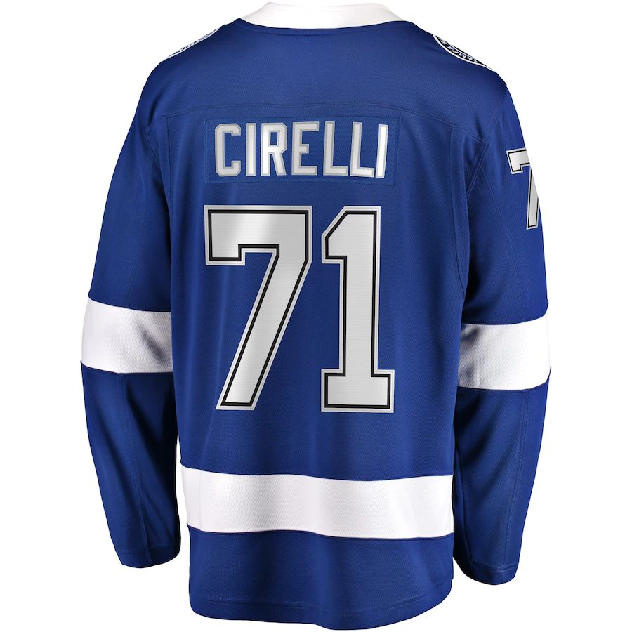 TB.Lightning #71 Anthony Cirelli Fanatics Branded Home Breakaway Player Jersey Blue Stitched American Hockey Jerseys mySite