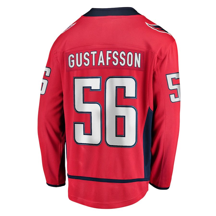 W.Capitals #56 Erik Gustafsson Fanatics Branded Home Breakaway Player Jersey Red Stitched American Hockey Jerseys mySite