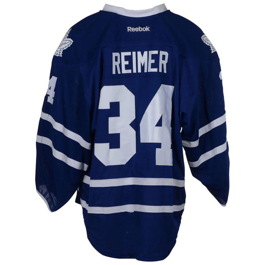 T.Maple Leafs #34 James Reimer Fanatics Authentic Game-Used from the 2015-16 Season Blue Stitched American Hockey Jerseys mySite
