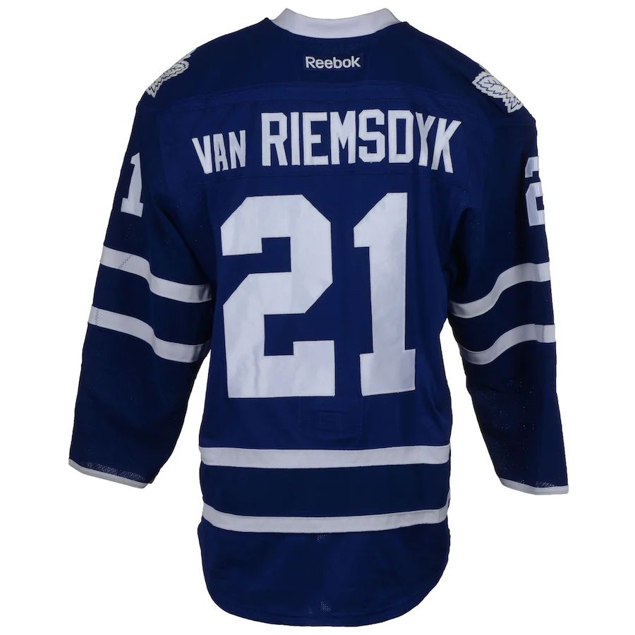 T.Maple Leafs #21 James van Riemsdyk Fanatics Authentic Game-Used from the 2015-16 Season Blue Stitched American Hockey Jerseys mySite