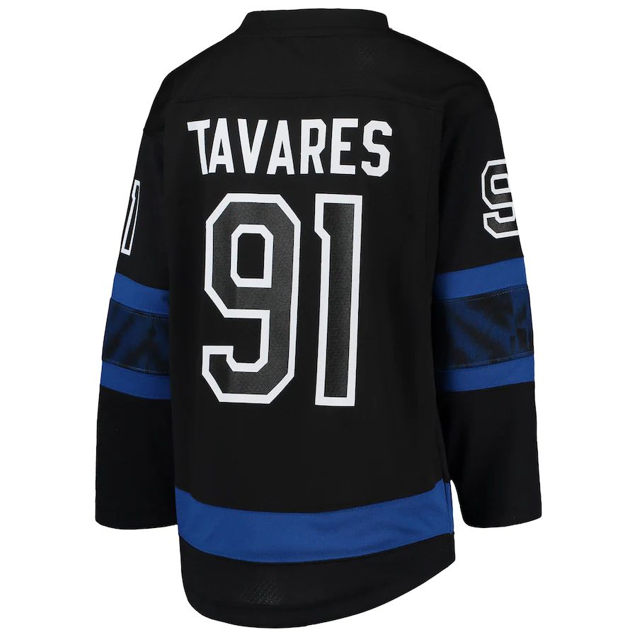 T.Maple Leafs #91 John Tavares Alternate Replica Player Jersey Black Stitched American Hockey Jerseys mySite
