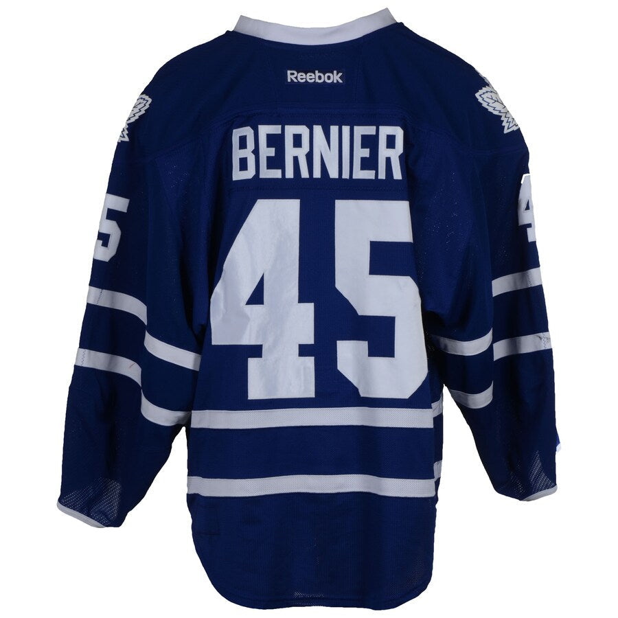 T.Maple Leafs #45 Jonathan Bernier Fanatics Authentic Game-Used from the 2015-16 Season Blue Stitched American Hockey Jerseys mySite