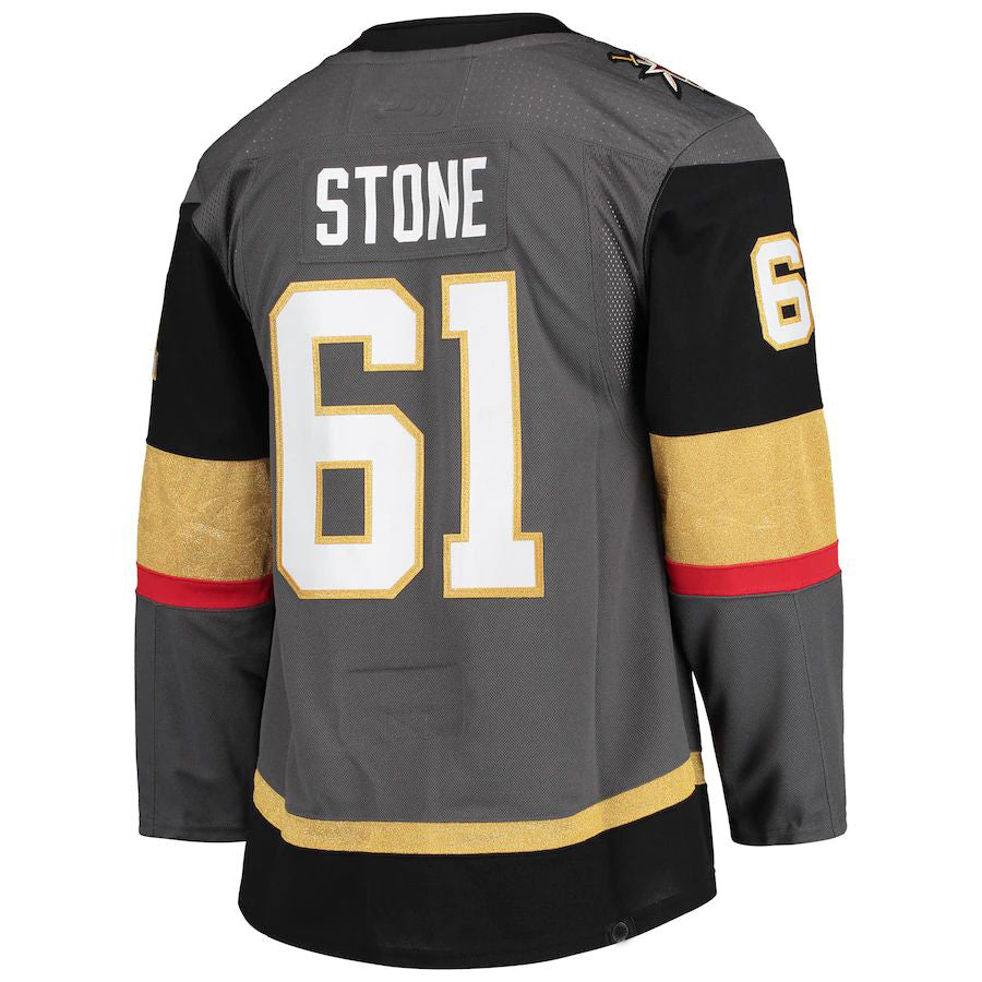 V.Golden Knights #61 Mark Stone Alternate Captain Patch Primegreen Authentic Pro Player Jersey Gray Alternate Jersey Hockey Jerseys mySite