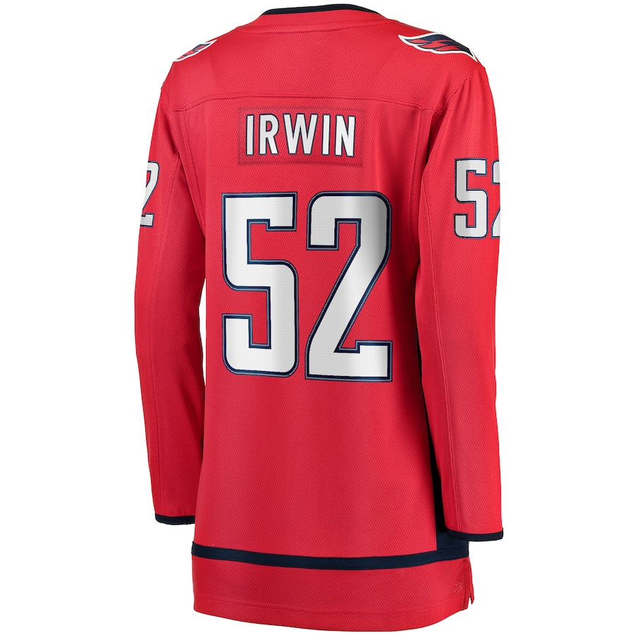 W.Capitals #52 Matt Irwin Fanatics Branded Home Breakaway Player Jersey Red Stitched American Hockey Jerseys mySite