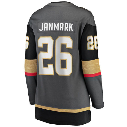 V.Golden Knights #26 Mattias Janmark Fanatics Branded 2017-18 Alternate Breakaway Jersey Gray Hockey Jerseys mySite