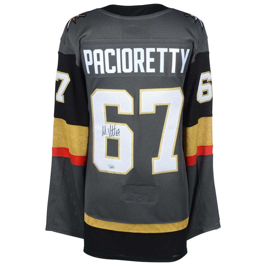 V.Golden Knights #67 Max Pacioretty Fanatics Authentic Autographed Black Gray Hockey Jerseys mySite
