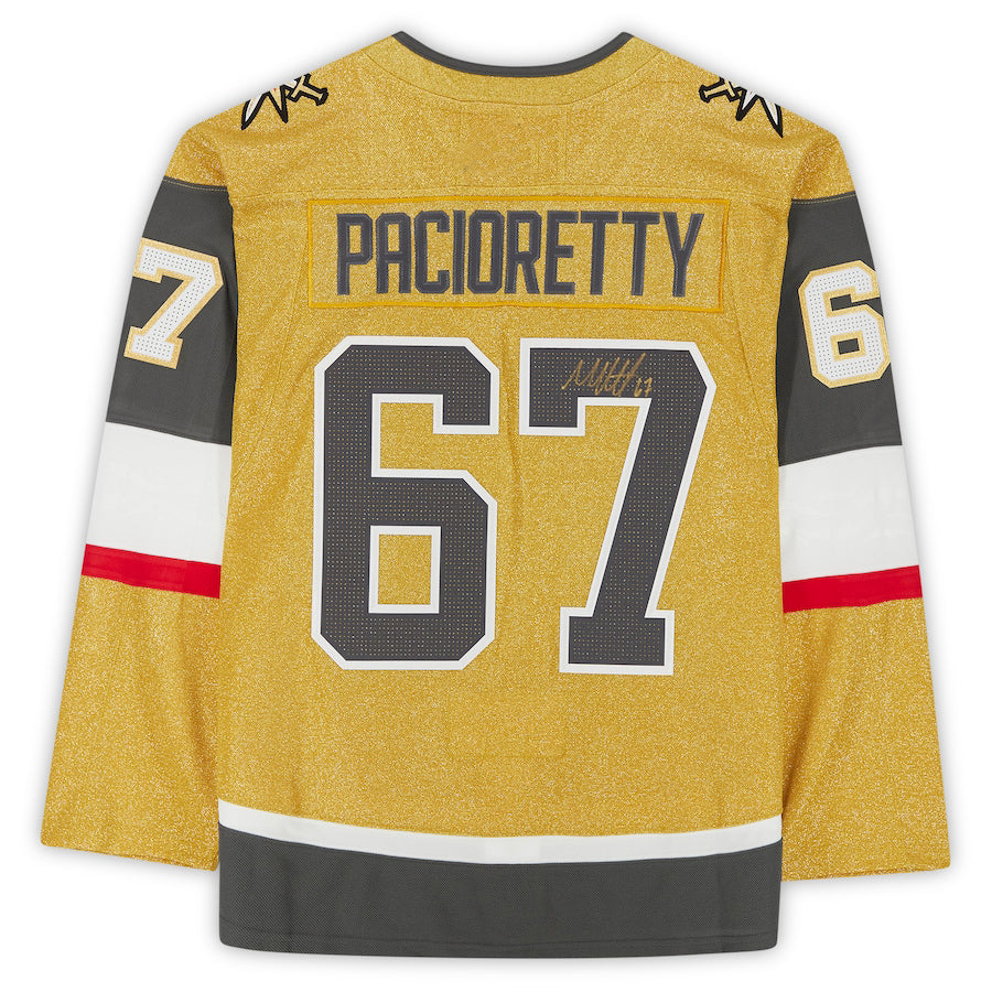 V.Golden Knights #67 Max Pacioretty Fanatics Authentic Autographed Gold Alternate Authentic Jersey Hockey Jerseys mySite
