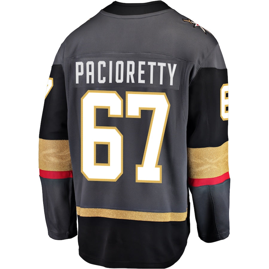 V.Golden Knights #67 Max Pacioretty Fanatics Branded Alternate Breakaway Player Jersey  Black Gray Hockey Jerseys mySite