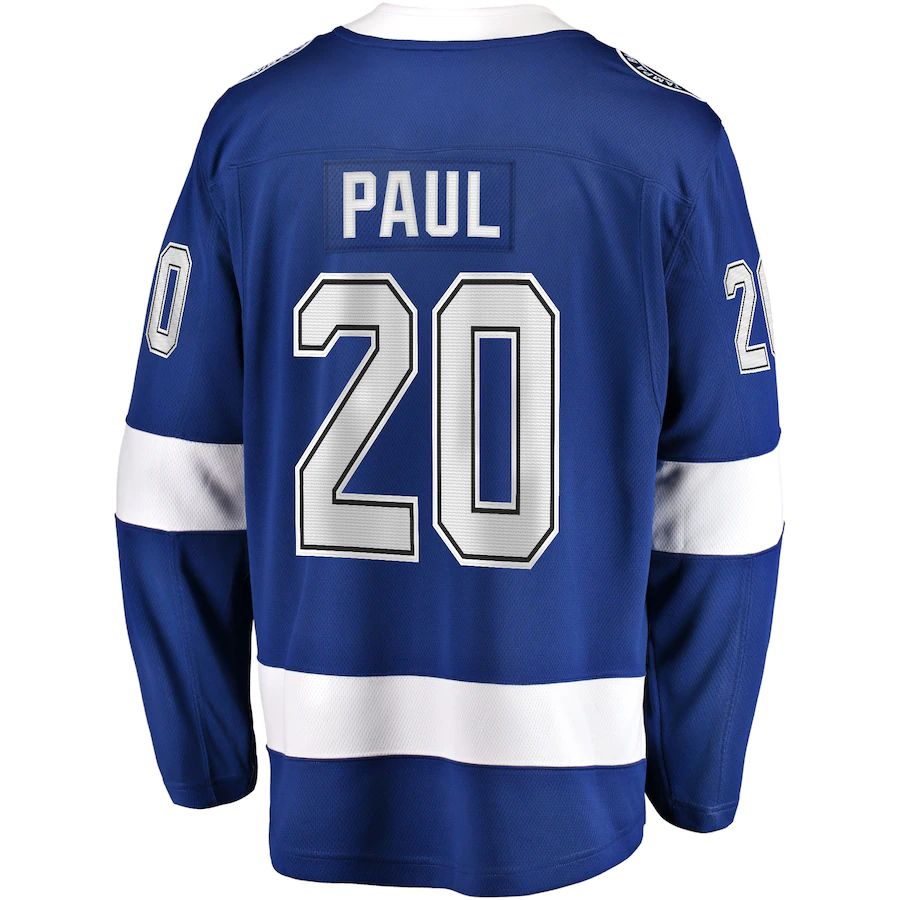 TB.Lightning #20 Nicholas Paul Fanatics Branded Home Breakaway Player Jersey Blue Stitched American Hockey Jerseys mySite