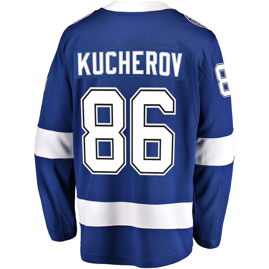 TB.Lightning #86 Nikita Kucherov Fanatics Branded Home Breakaway Player Jersey Blue Stitched American Hockey Jerseys mySite