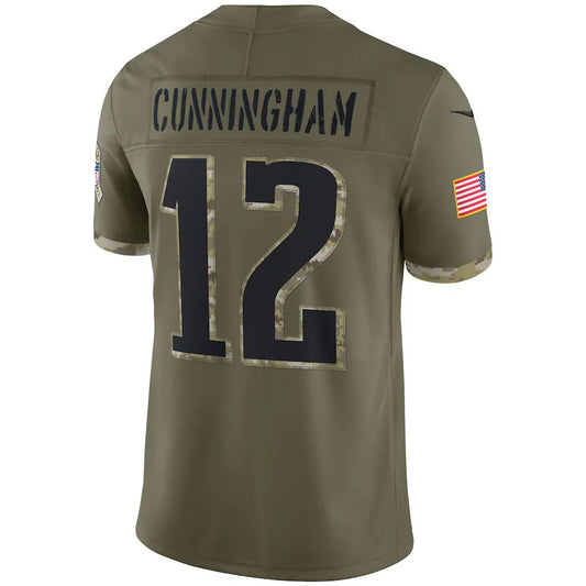 men/women/kids P.Eagles #12 Randall Cunningham Olive 2022 Salute To Service Retired Player Limited Jersey Stitched American Football Jerseys mySite