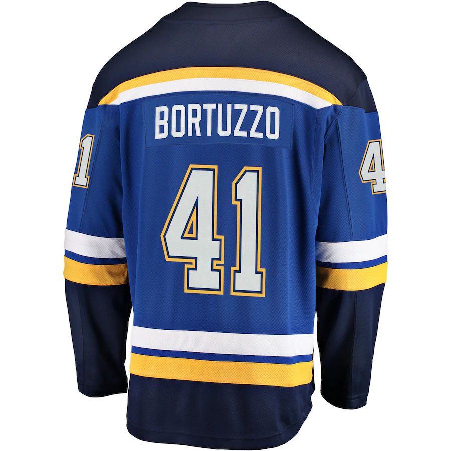 St.L.Blues #41 Robert Bortuzzo Fanatics Branded Breakaway Player Jersey Blue Stitched American Hockey Jerseys mySite