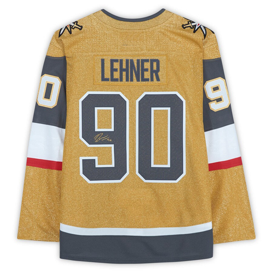 V.Golden Knights #90 Robin Lehner Fanatics Authentic Autographed Gold Alternate Authentic Jersey Hockey Jerseys mySite