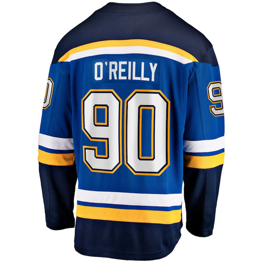 St.L.Blues #90 Ryan O'Reilly Fanatics Branded Home Captain Premier Breakaway Player Jersey Blue Stitched American Hockey Jerseys mySite
