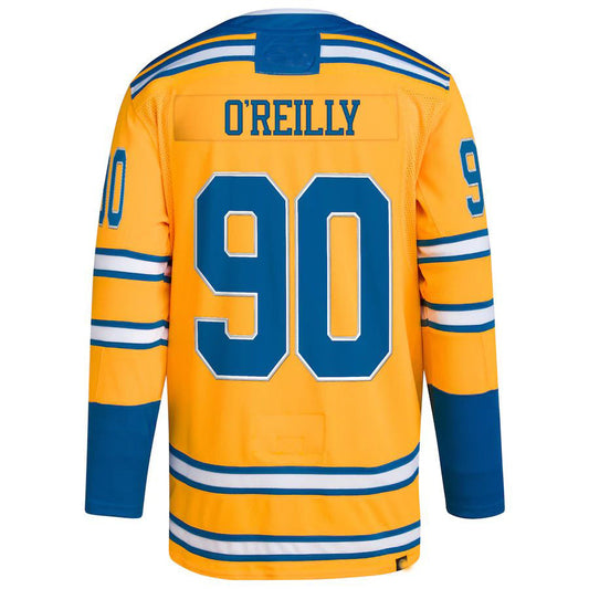 St.L.Blues #90 Ryan O'Reilly Reverse Retro 2.0 Authentic Player Jersey Yellow Stitched American Hockey Jerseys mySite
