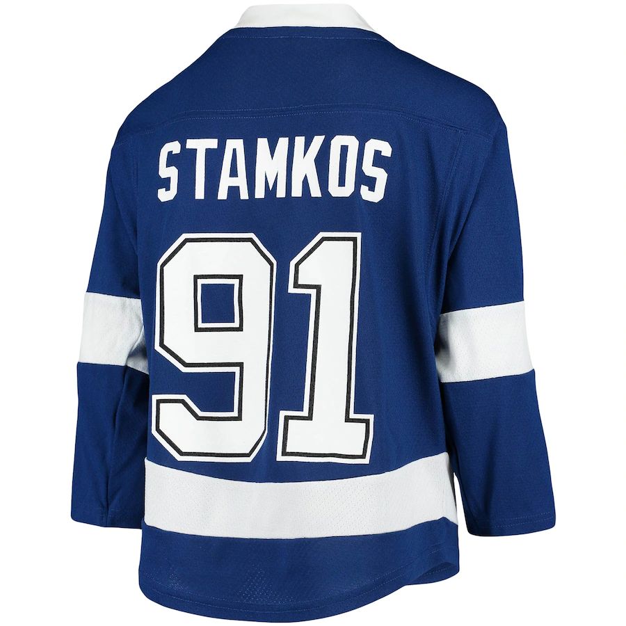TB.Lightning #91 Steven Stamkos Home Replica Player Jersey Blue Stitched American Hockey Jerseys mySite