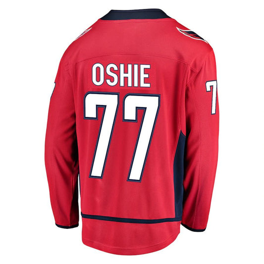 W.Capitals #77 TJ Oshie Fanatics Branded Breakaway Player Jersey Red Stitched American Hockey Jerseys mySite