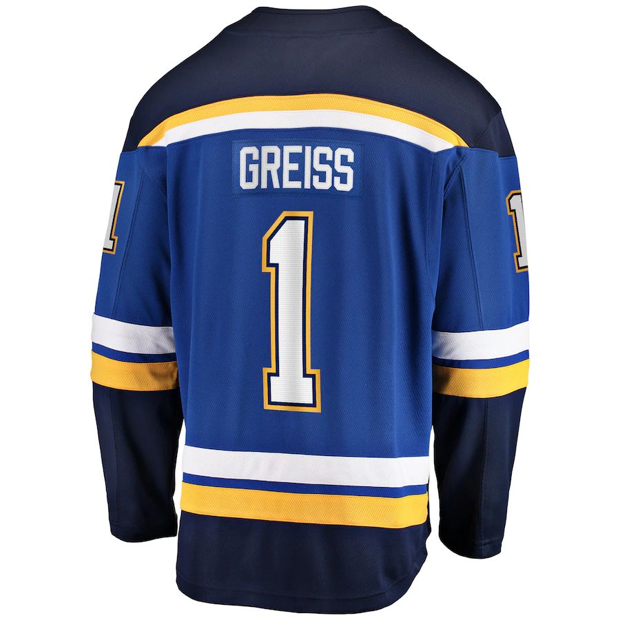 St.L.Blues #1 Thomas Greiss Fanatics Branded Home Breakaway Player Jersey Blue Stitched American Hockey Jerseys mySite