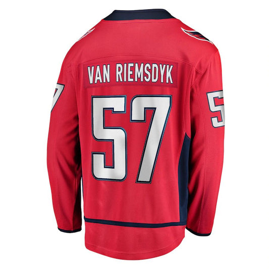 W.Capitals #57 Trevor van Riemsdyk Fanatics Branded Home Breakaway Jersey Red Stitched American Hockey Jerseys mySite