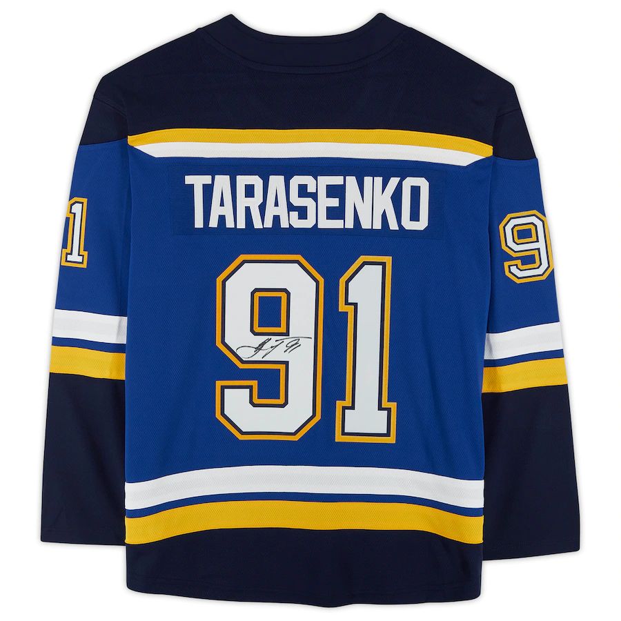 St.L.Blues #91 Vladimir Tarasenko Fanatics Authentic Autographed Breakaway Jersey Blue Stitched American Hockey Jerseys mySite