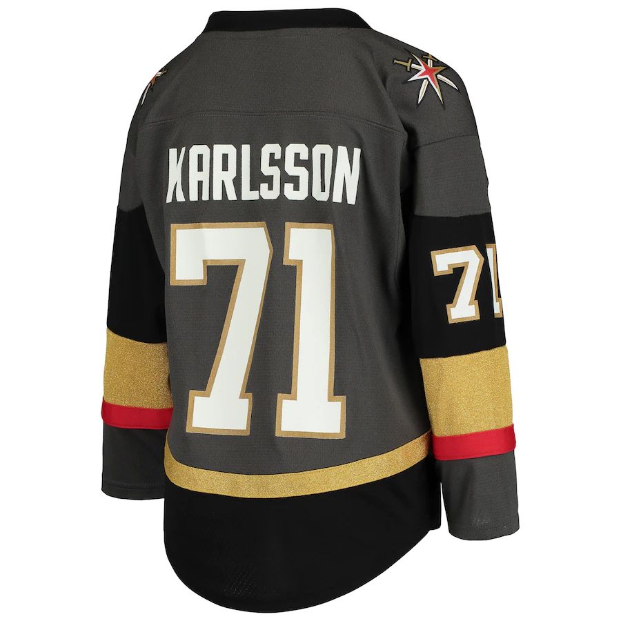 V.Golden Knights #71 William Karlsson Alternate Replica Player Jersey Gray Hockey Jerseys mySite