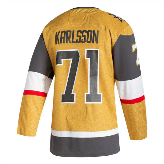 V.Golden Knights #71 William Karlsson 2020-21 Home Authentic Player Jersey Gold Hockey Jerseys mySite