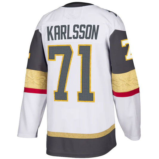 V.Golden Knights #71 William Karlsson Authentic Player Jersey White Hockey Jerseys mySite