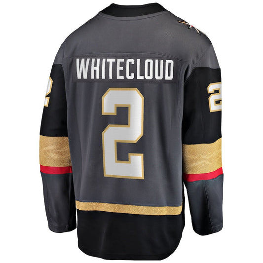 V.Golden Knights #2 Zach Whitecloud Fanatics Branded Alternate Breakaway Jersey  Gray Hockey Jerseys mySite