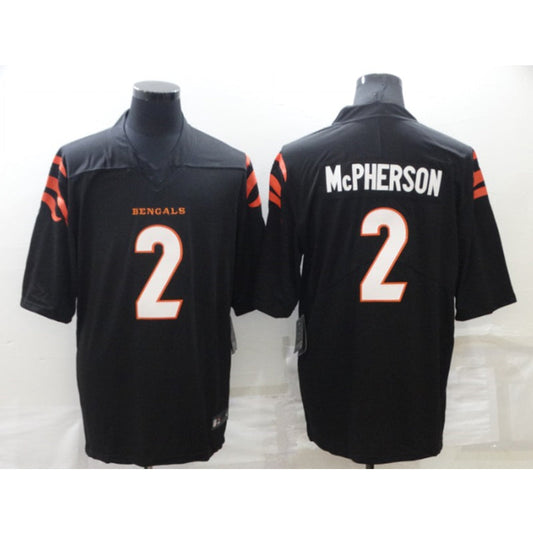 C.Bengals McPherson NO.2 Black Football Jersey mySite