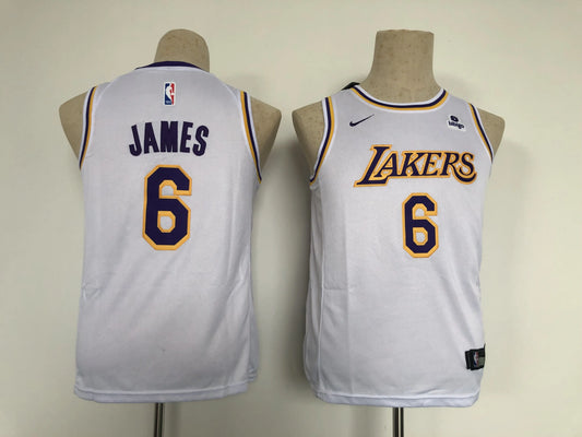 Kids Los Angeles Lakers James NO.6 Basketball Jersey jerseyworlds