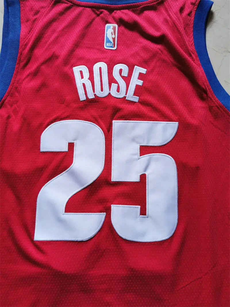 Detroit Pistons Derrick Rose NO.25 Basketball Jersey mySite