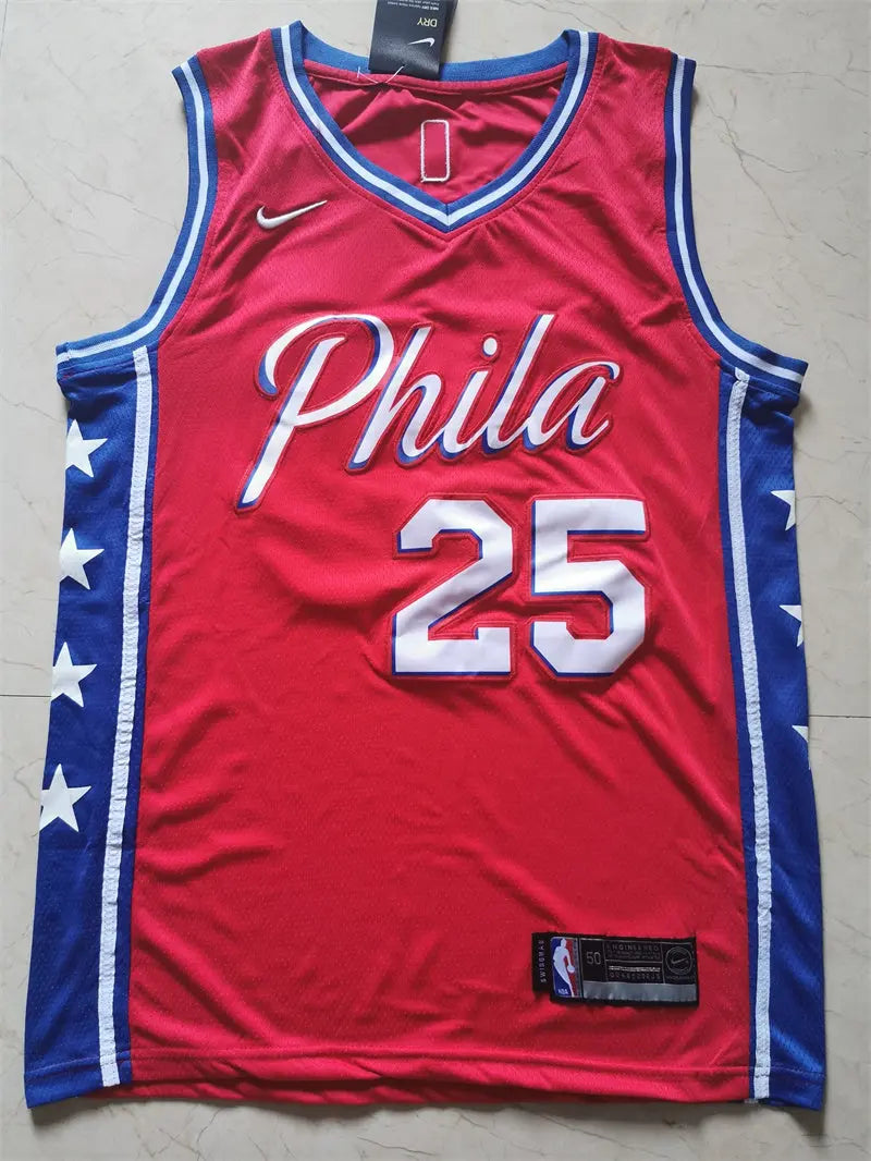 Philadelphia 76ers Simmons NO.25 basketball Jersey mySite