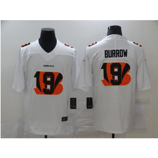 C.Bengals Burrow NO.9 White Football Jersey mySite