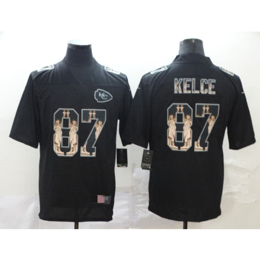 men/women/kids KC.Chiefs Kelce NO.87 Black Football Jersey mySite