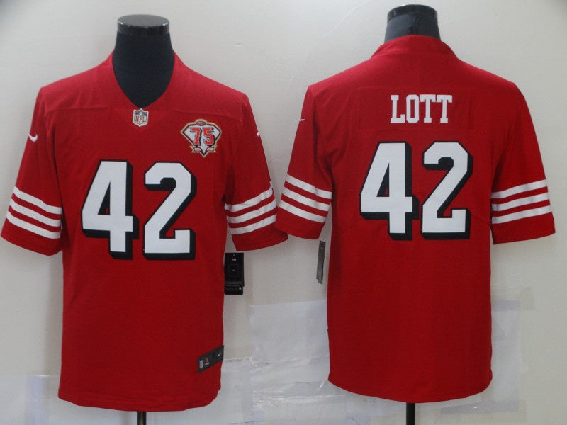 Adult San Francisco 49ers Ronnie Lott NO.42 Football Jerseys mySite