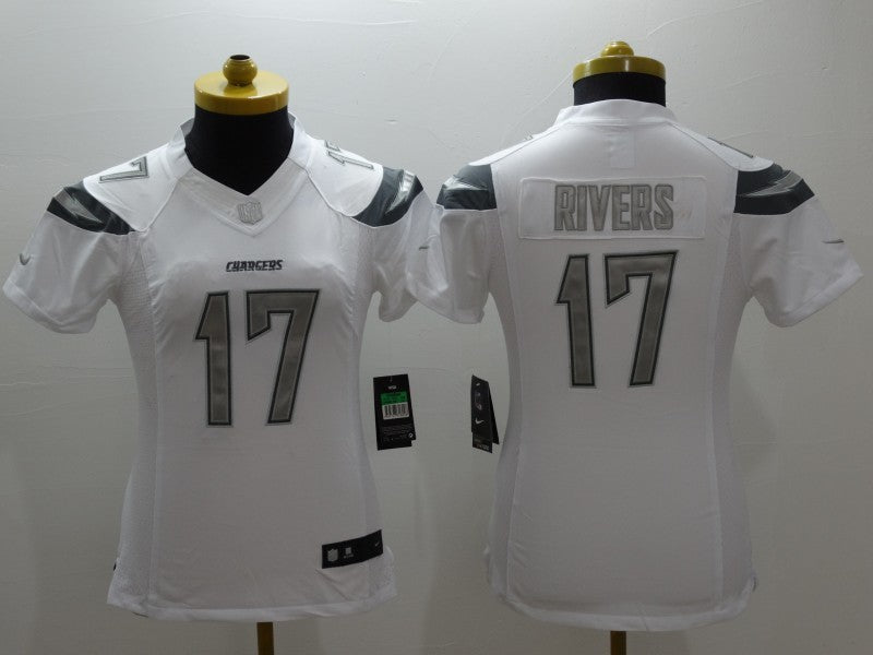 Women Los Angeles Chargers Philip Rivers NO.17 Football Jerseys mySite
