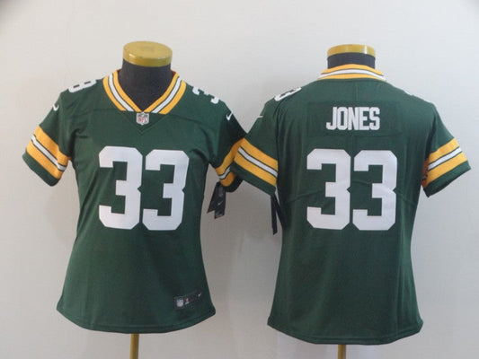 Women's Green Bay Packers Aaron Jones NO.33 Football Jerseys mySite