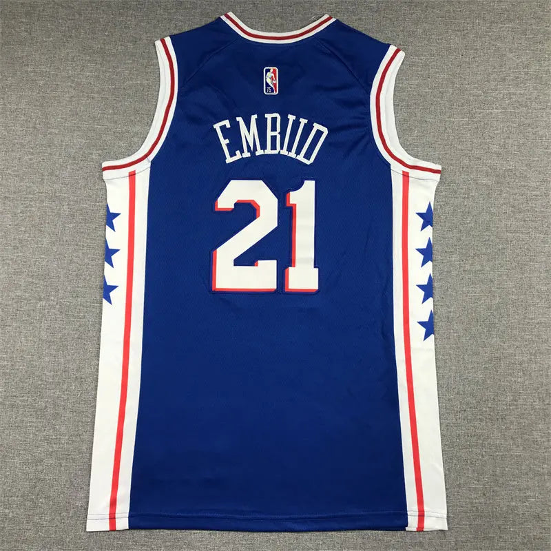 Philadelphia 76ers Joel Embiid NO.21 basketball Jersey mySite