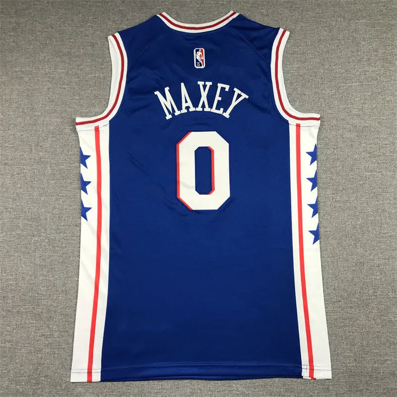 Philadelphia 76ers Maxey NO.0 basketball Jersey mySite