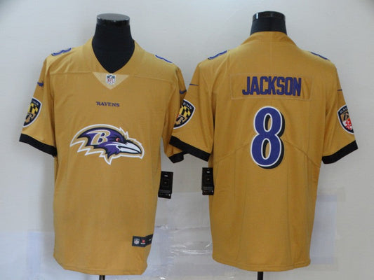 Adult Baltimore Ravens Lamar Jackson NO.8 Football Jerseys mySite