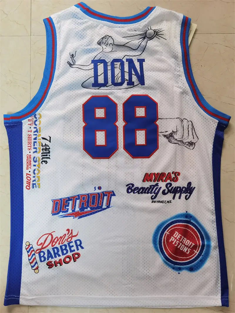 Detroit Pistons Don NO.88 Basketball Jersey mySite