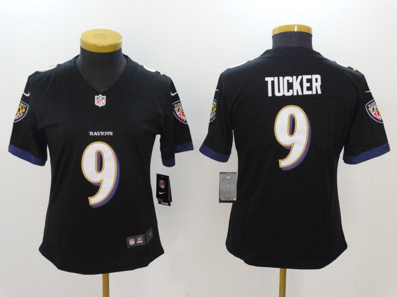 Women's Baltimore Ravens Justin Tucker NO.9 Football Jerseys mySite
